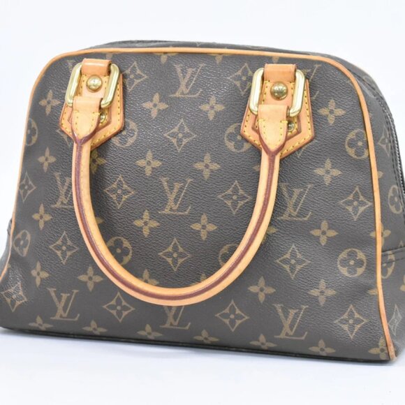 Louis Vuitton Manhattan PM Monogram Canvas Handbag Brown - Picture 2 of 10
